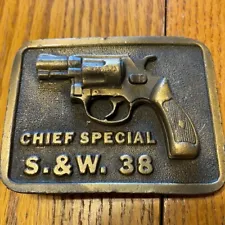 Smith and Wesson 38 chief special belt buckle