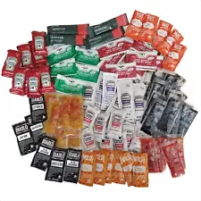 100 Condiment Packets Sriracha Kari Out Soy/Hot Sauce Mustard Heinz Ketchup Mayo