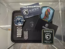 2021 Raven Trekker 39mm Automatic Dive Watch w/Bracelet Blue Dial