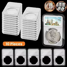 10 PCS Coin Slab Display Holder Storage 38mm for Morgan/Peace/Ike Silver Dollar