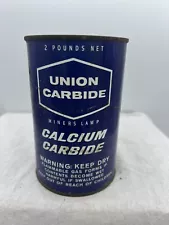 Union Carbide Calcium Carbide 2lb tin can for Miners Lamp Union Carbide New York