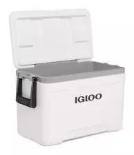 Igloo 25 QT Marine Hard Sided Cooler, White (10.46" x 20.56" x 13.06")