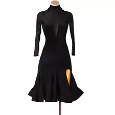 Latin Ballroom Competitio​n Dance Dress Modern Waltz Tango Standard Dress#F713