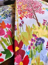 Set Of 2 Pottery Barn Organic Cotton TWIN Duvet Woodland Paint By Number Floral