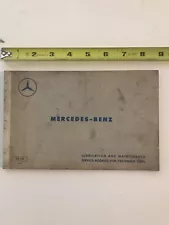 Vintage Mercedes Benz Lubrication and Maintenance Service Booklet for Passenger