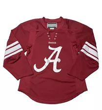 Reebok Alabama Crimson Tide Red Hockey Jersey Adult Sz Small NCAA Roll Tide CCM