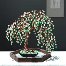 Large Aventurine Willow Bonsai Crystal tree Natural gemstone tree