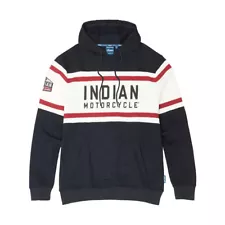 Indian Motorcycle Mens Pullover Hoodie Sweatshirt Warm Comfortable Casual Blue