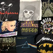 Rock Band T-Shirts Lot 10 Tour Concert Tees Resale Wholesale Foo Fighters Cobain