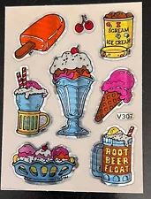 HTF Vintage 80’s Vending Machine Prism Ice Cream Stickers