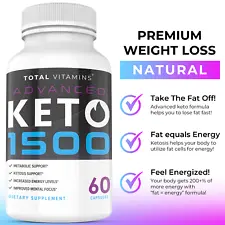Keto Diet Pills Advanced 1500 BHB Weight Loss Exogenous Ketones Rapid Ketosis