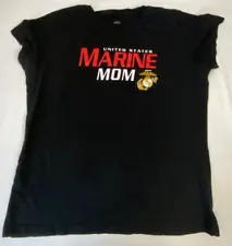 Armed Froces Gear Womens U.S. Marine Mom T-Shirt Large Black