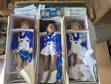 3pc set 1996 Junior Dallas Cowboys Cheerleaders 19" dolls Kassi,Haley,Dominque