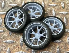 Resin 21/20 in. “Concept One” model car wheels, 1/24 1/25 scale