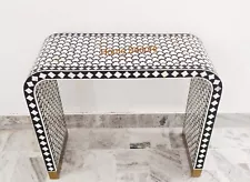 handmade mother of pearl inlay console table, bone inlay furniture, console,