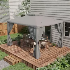 Outdoor Patio Gazebo Pavilion Canopy Tent w/ 2-Tier Roof