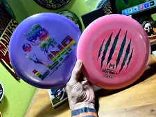 2 Discraft Lunas 173-174g limited ed. and 6 claw disc golf putters