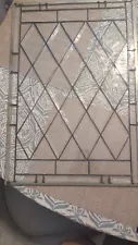 Stained Glass Window Diamond Beveled with Clear Reamy