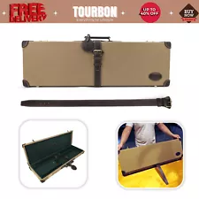 Tourbon Canvas Leather Shotgun Box Gun Safe Hard Case Locked Weapon Storage USA