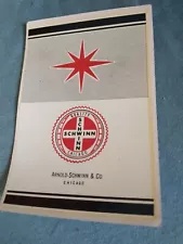 Schwinn Jaguar Varsity Corvette Bicycle Seat Tube Decal W/ Red Star Early Models