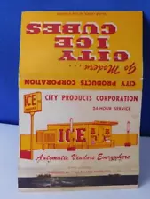 CITY ICE CUBE AUTOMATIC VENDING MACHINE VINTAGE MATCHBOOK ADVERTISING