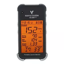 Voice Caddie Golf Swing Caddie SC200 Plus Portable Launch Monitor, Black/Gray