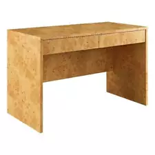 Hudson 2-Drawer Burl Wood Desk