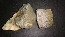 2 OLD SILVER ORE ROUGH SPECIMENS 2 1/4 POUNDS COLORADO