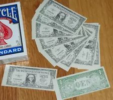 Teeny novelty $1 bills (10 of them) -- for small tips! CLEAN-UP SALE TMGS