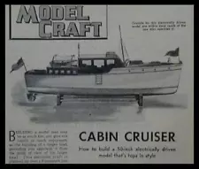 1946 50" Luxury High Speed Cabin Cruiser HowTo build PLANS Mahogany