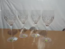 Very Rare Waterford Crystal Castle Nore Goblets-New With Tags-Beautiful Set of 4