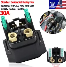 Starter Solenoid Relay For Yamaha YFM 350 400 450 660 Grizzly Kodiak BigBear 30A (For: More than one vehicle)