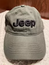 Jeep Hat Cap Strapback Army Green Embroidered Logo 4x4 Wrangler Off Road Unisex