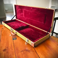 Lockable Electric Guitar Hard Shell Case with Red Plush Interior for Strat, Tele