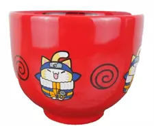 Nyaruto Mad Engine Cat Ramen Noodle Bowl with Rest for Chopsticks