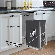 Pull Out Trash Can Under Cabinet Adjustable Garbage SlideOut Shelf Rack For Home