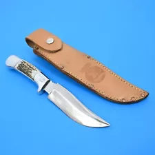 R.H. RUANA, BONNER, MONTANA M STAMP MODEL 27C CUSTOM FINN HUNTING KNIFE