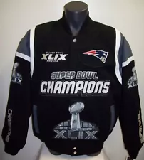 NEW ENGLAND PATRIOTS Super Bowl XLIX Championship Jacket S M L XL 2X 3X Black