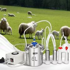 VEVOR Goat Milking Machine Goat Milker 6 L 304 Stainless Steel Bucket for Cows