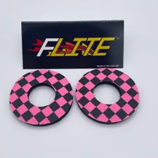 Grip Donuts - Checker - for BMX/MX by Flite - Multiple Colors Available