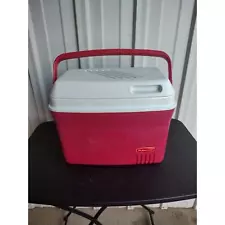 Rubbermaid model # 1827 Cooler Red and White Hinged Lid