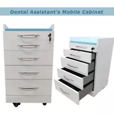 Stainless Dental Special Storage Cabinet Dental Cabinet Mobile Cart with Keys