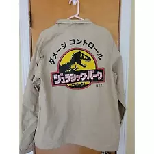 BAIT x Jurassic Park Damage Control Coaches Jacket Beige Japanese