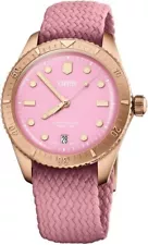 Oris Divers Sixty-Five Pink Dial & Fabric Strap Womens Watch On Sale Online