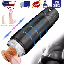 Male Masturbaters Automatic HandsFree Rotating Cup Thrusting Stroker Men Sex Toy