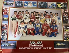 Vintage TIM RICHMOND 1987 WINSTON NASCAR Poster 24"x30" Near Mint!