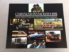 1978 Chrysler Plymouth Sales Brochure Catalog - Cordoba New Yorker Fury LeBaron