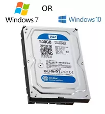 HDD 3.5" SATA Hard Drive with Windows 7/Win 10 Installed Legacy