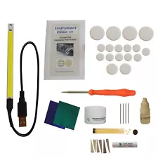 Replacement Clarinet Pad Kit, Leather Pads, Springs, Polish, USB Leak Light