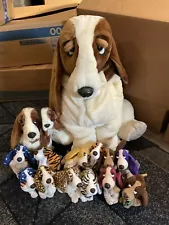 Hush Puppies Basset Hounds Stuffed Dogs - Promotional Lot